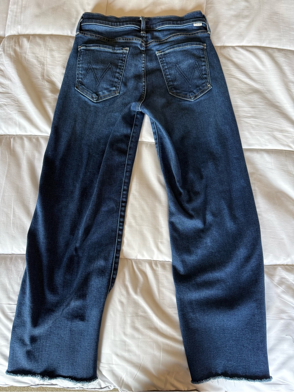 MOTHER Rambler Mid Rise Straight Leg Ankle Fray Jeans Size 28 - Picture 4 of 16